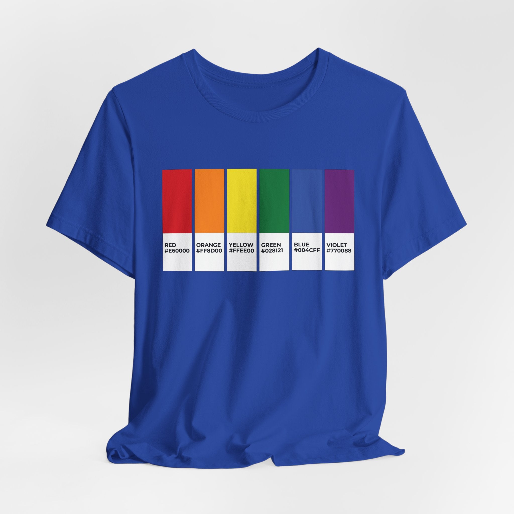 Funny LGBTQIA Pride Flag Pantone Colors Unisex Jersey Short Sleeve T-Shirt