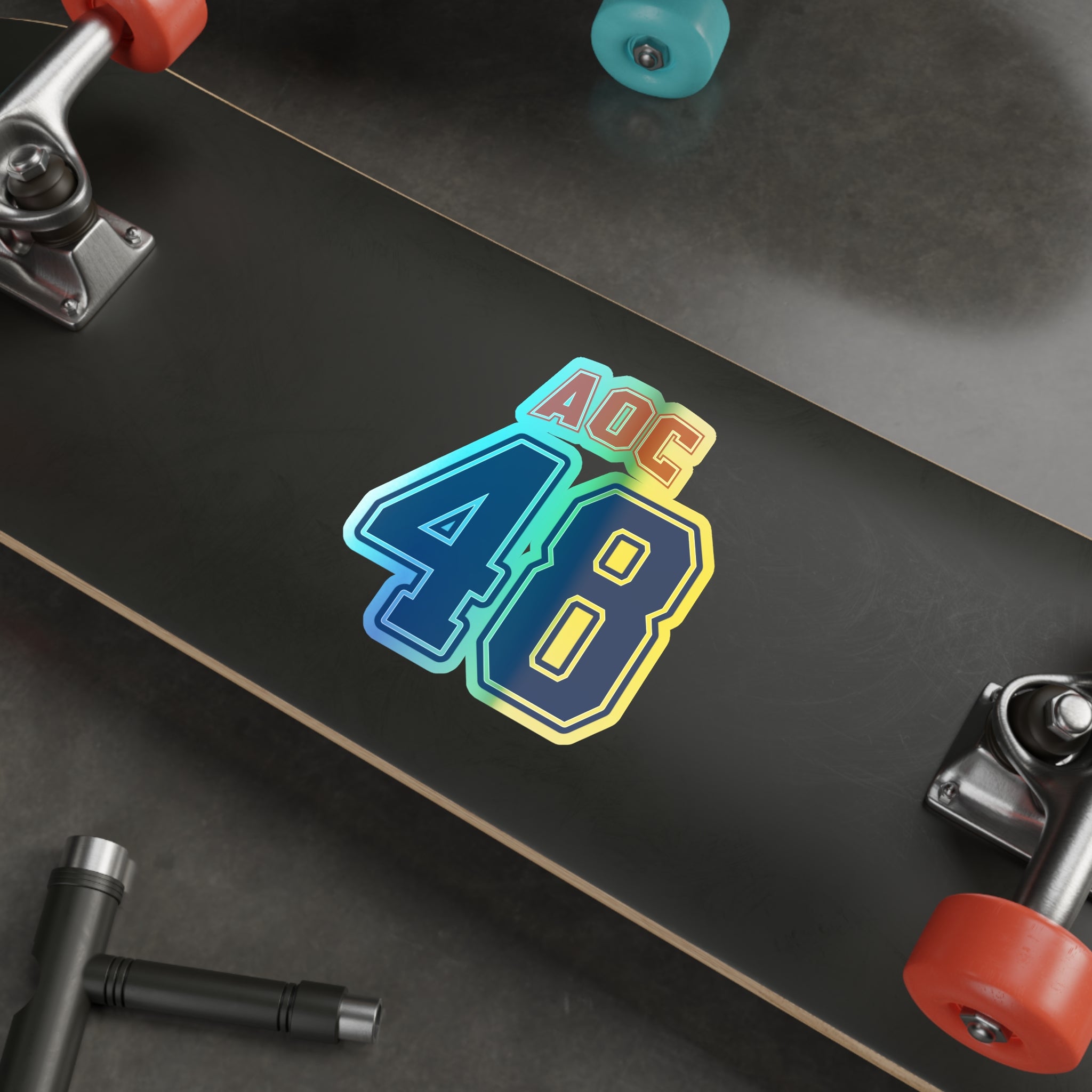Holographic Team AOC for 48th President Sticker