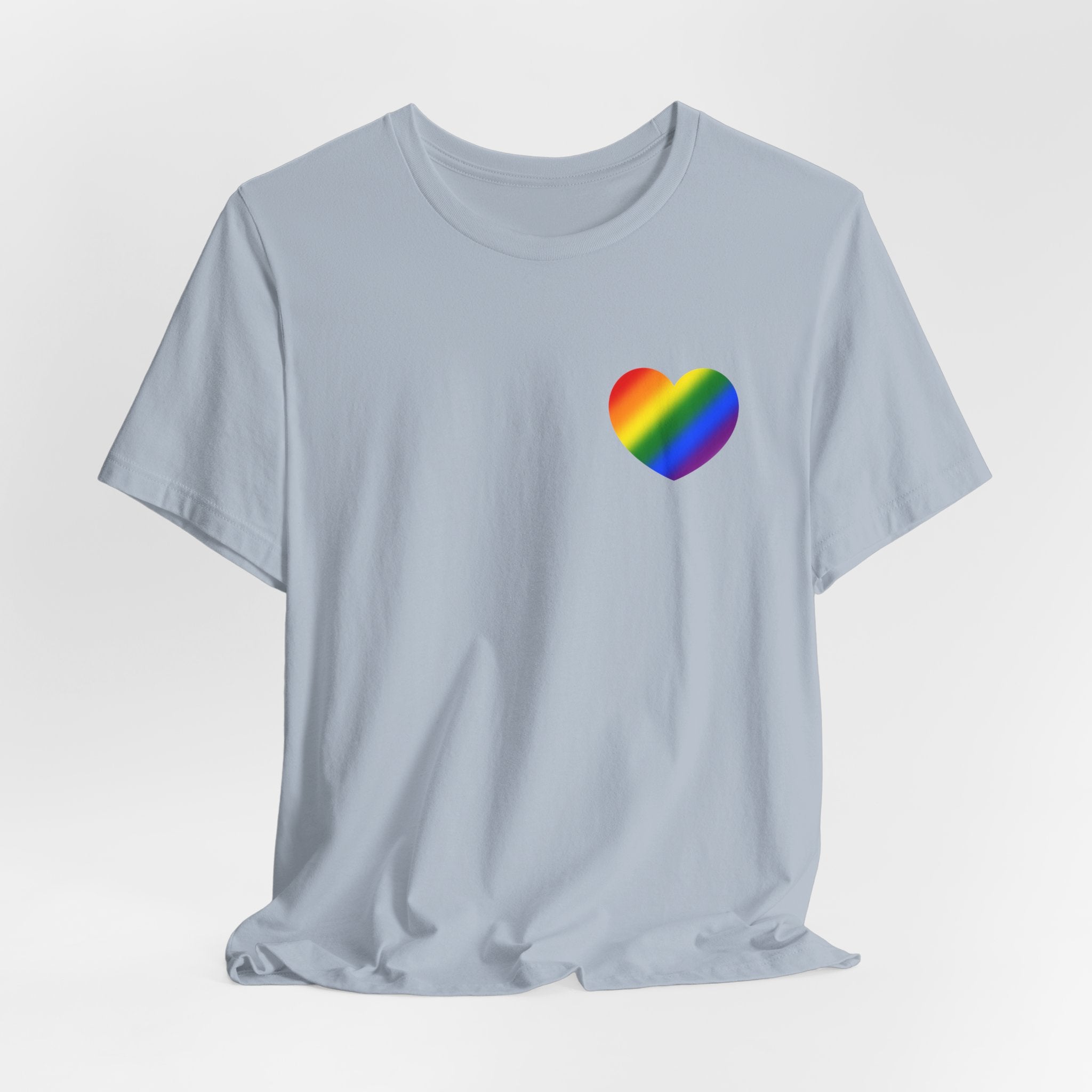 Rainbow Heart T-Shirt – Minimalist LGBTQ Pride Tee