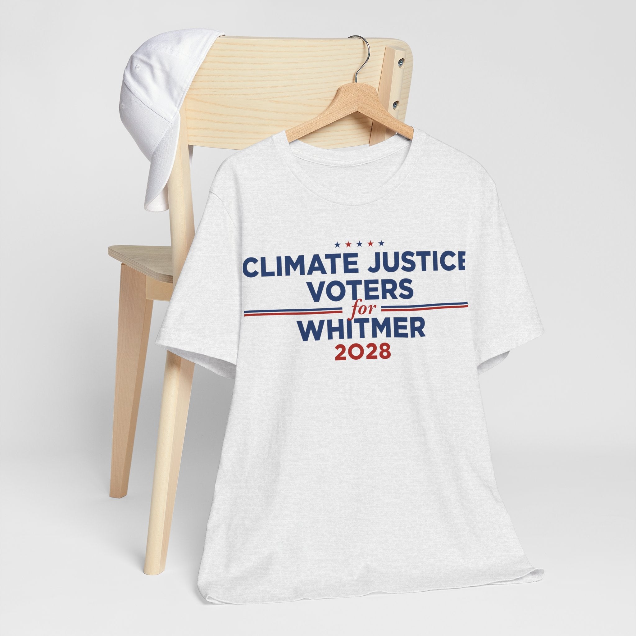 Climate Justice Voters for Whitmer 2028 T-Shirt | Bella+Canvas 3001 Political Graphic Tee