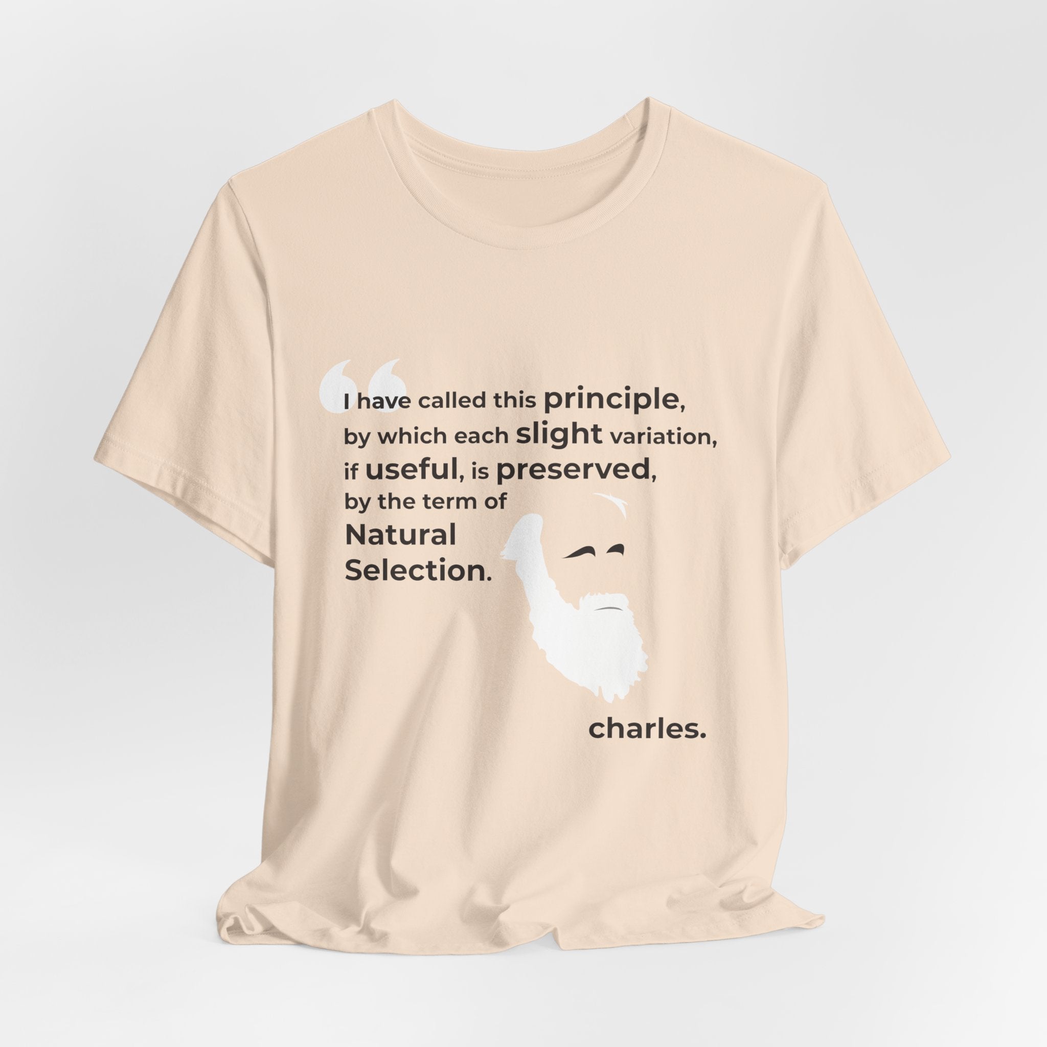 Charles Darwin Natural Selection Unisex Jersey Short Sleeve T-Shirt - Science Enthusiast