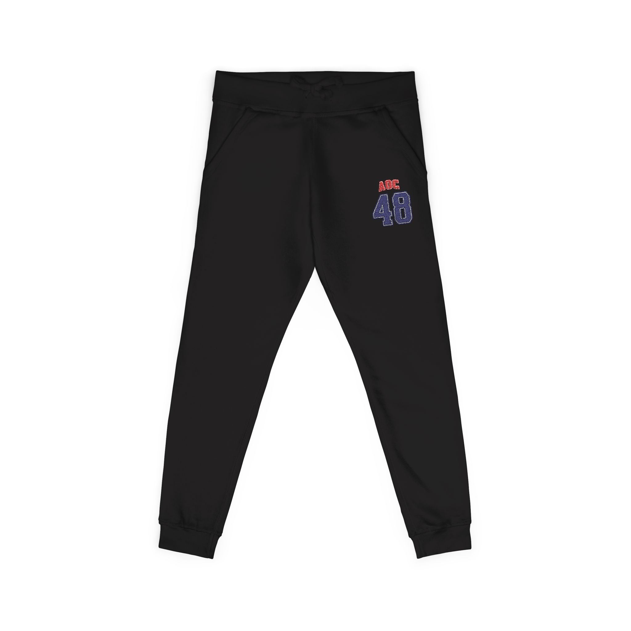 Embroidered Team AOC for 48th President Fleece Sweatpants — Casual Cozy Joggers