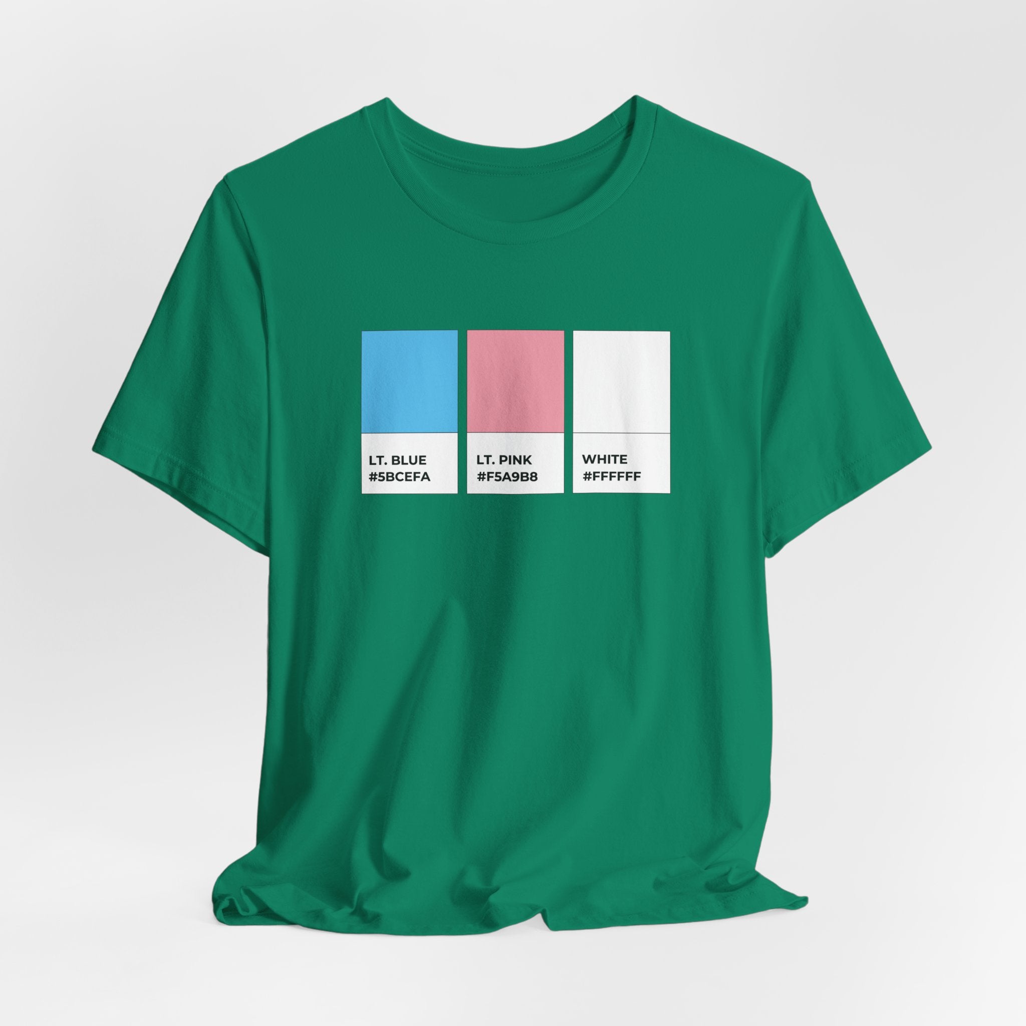 Funny Transgender Trans Pride Flag Pantone Colors Unisex Short Sleeve T-Shirt