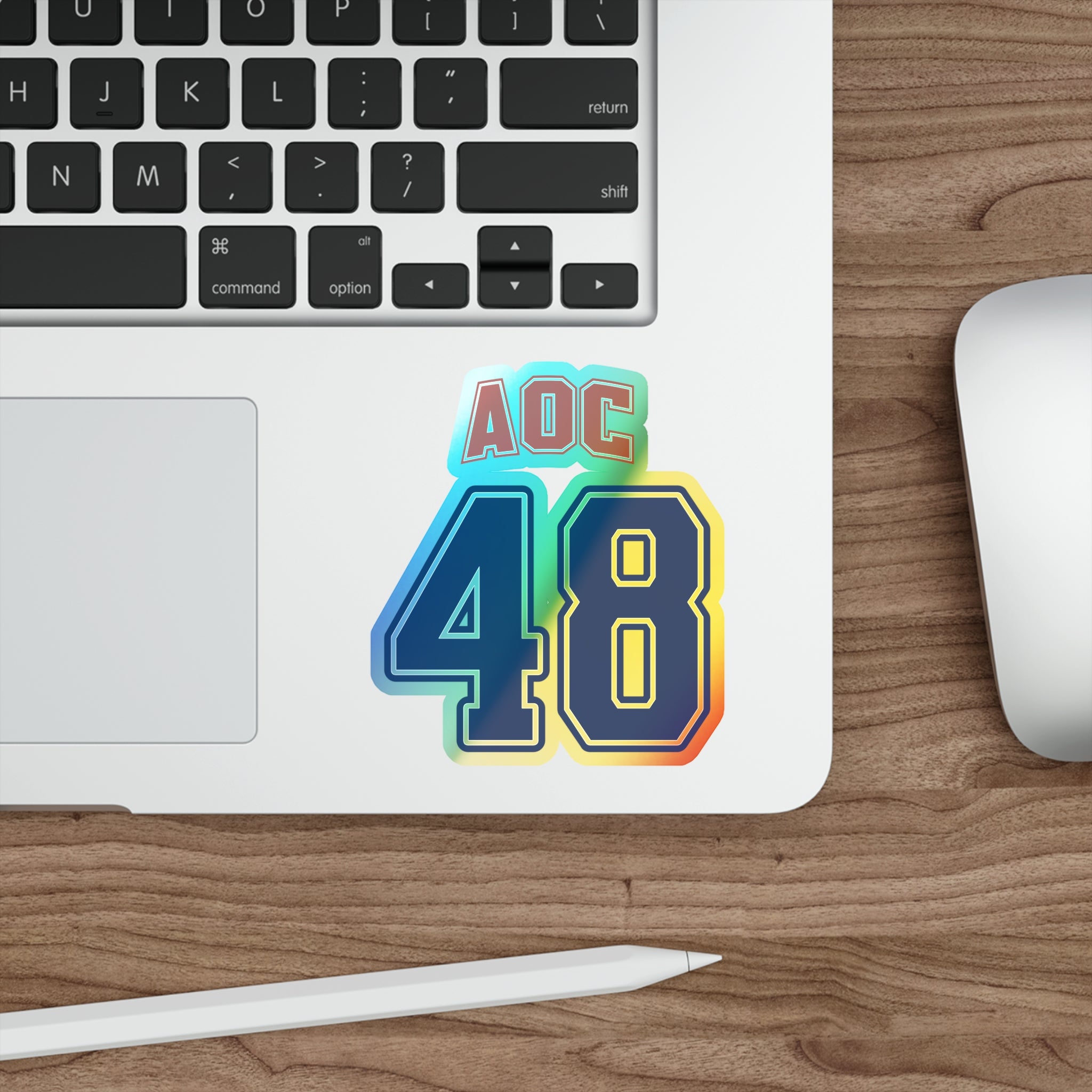 Holographic Team AOC for 48th President Sticker