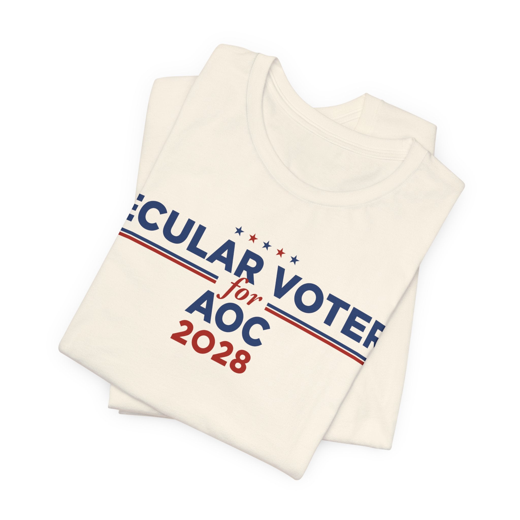 Secular Voters for AOC for President Campaign T-Shirt 2028