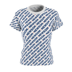 Gavin Newsom Women’s All-Over Print T-Shirt – Political Graphic Tee for Progressive Everyday Style