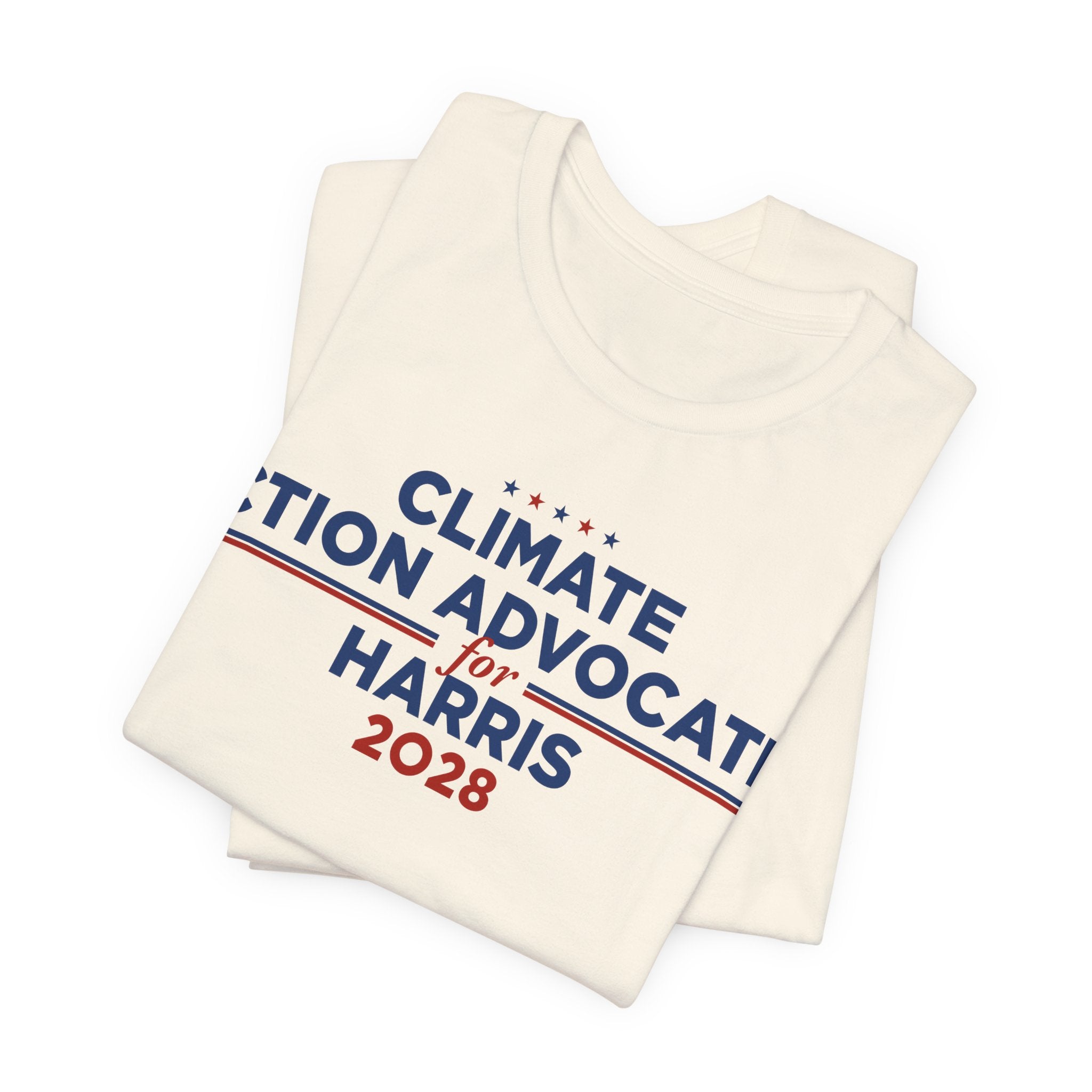 Climate Action Advocates for Harris 2028 T-Shirt | Bella+Canvas 3001 Political Graphic Tee