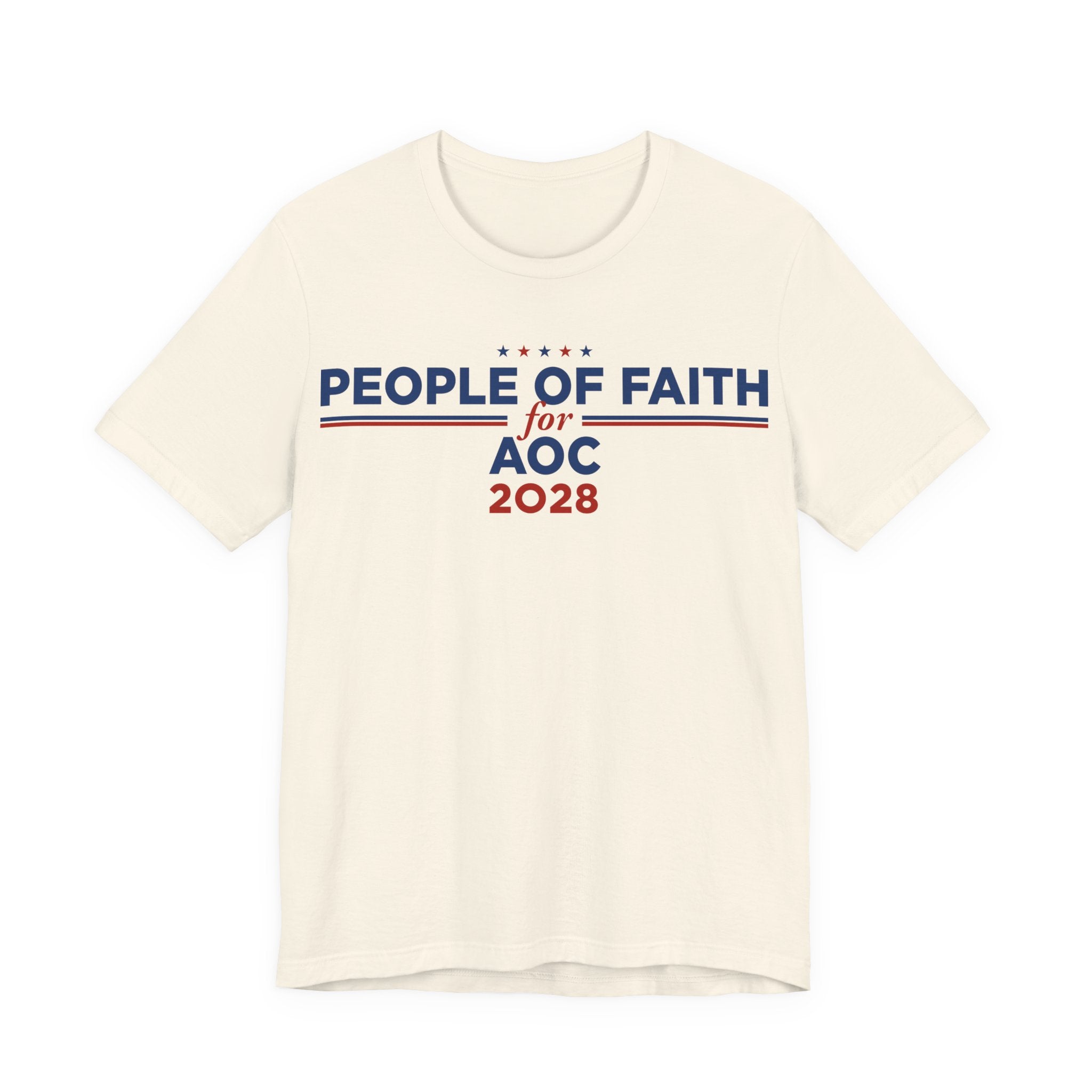 People of Faith for AOC for President Campaign T-Shirt 2028