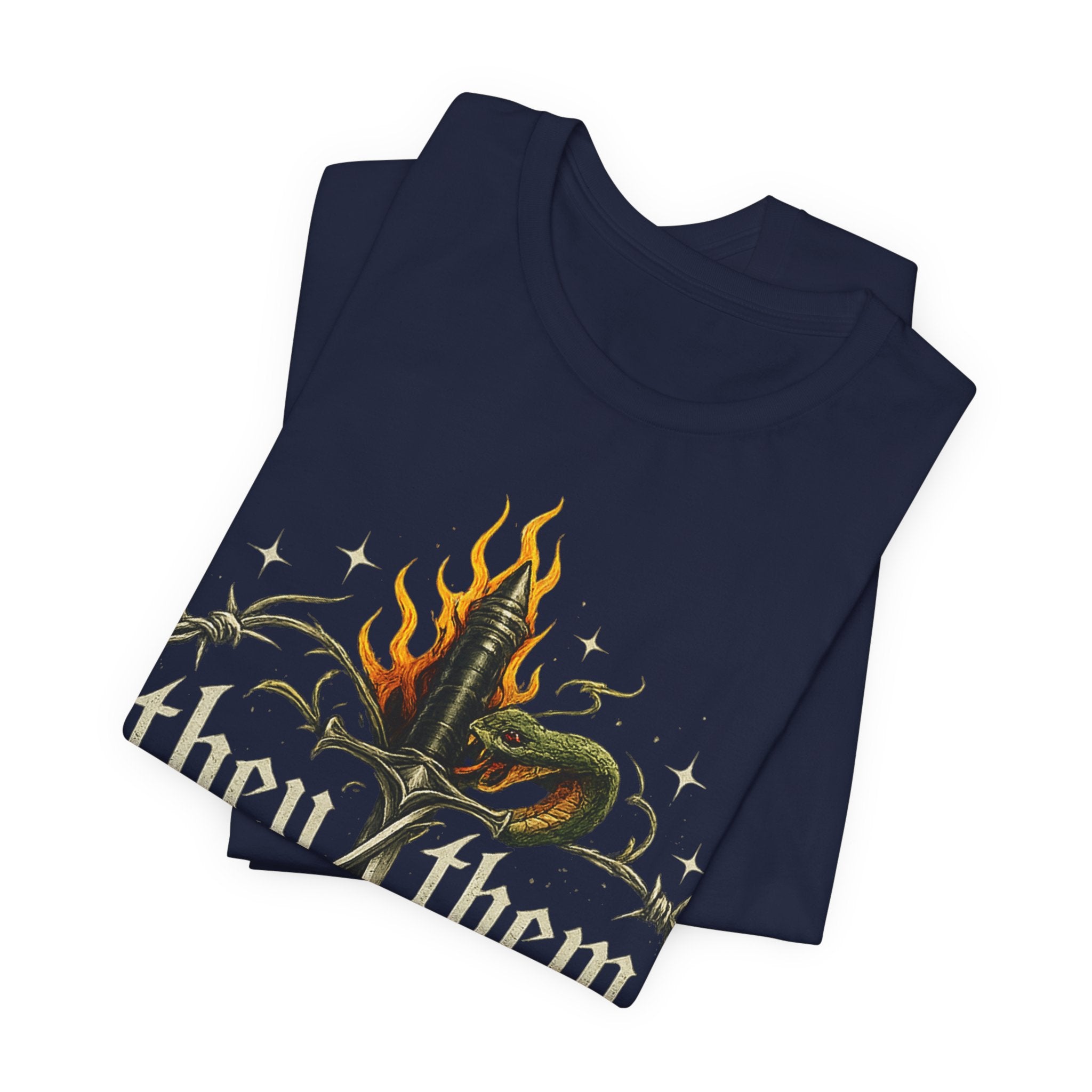 they/them Gothic Pronoun T-Shirt – Tattoo Flash Style Graphic Tee