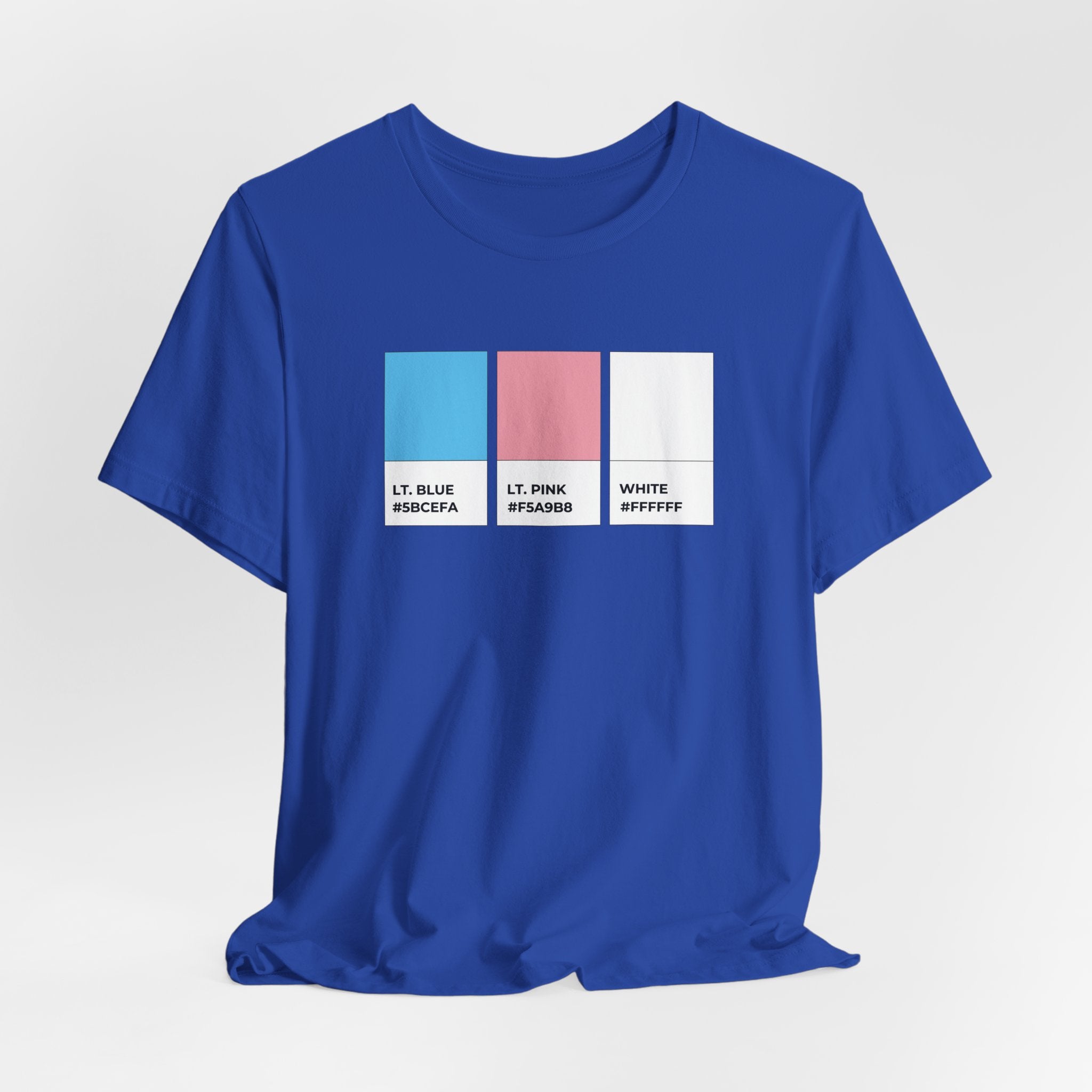 Funny Transgender Trans Pride Flag Pantone Colors Unisex Short Sleeve T-Shirt