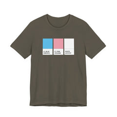Funny Transgender Trans Pride Flag Pantone Colors Unisex Short Sleeve T-Shirt