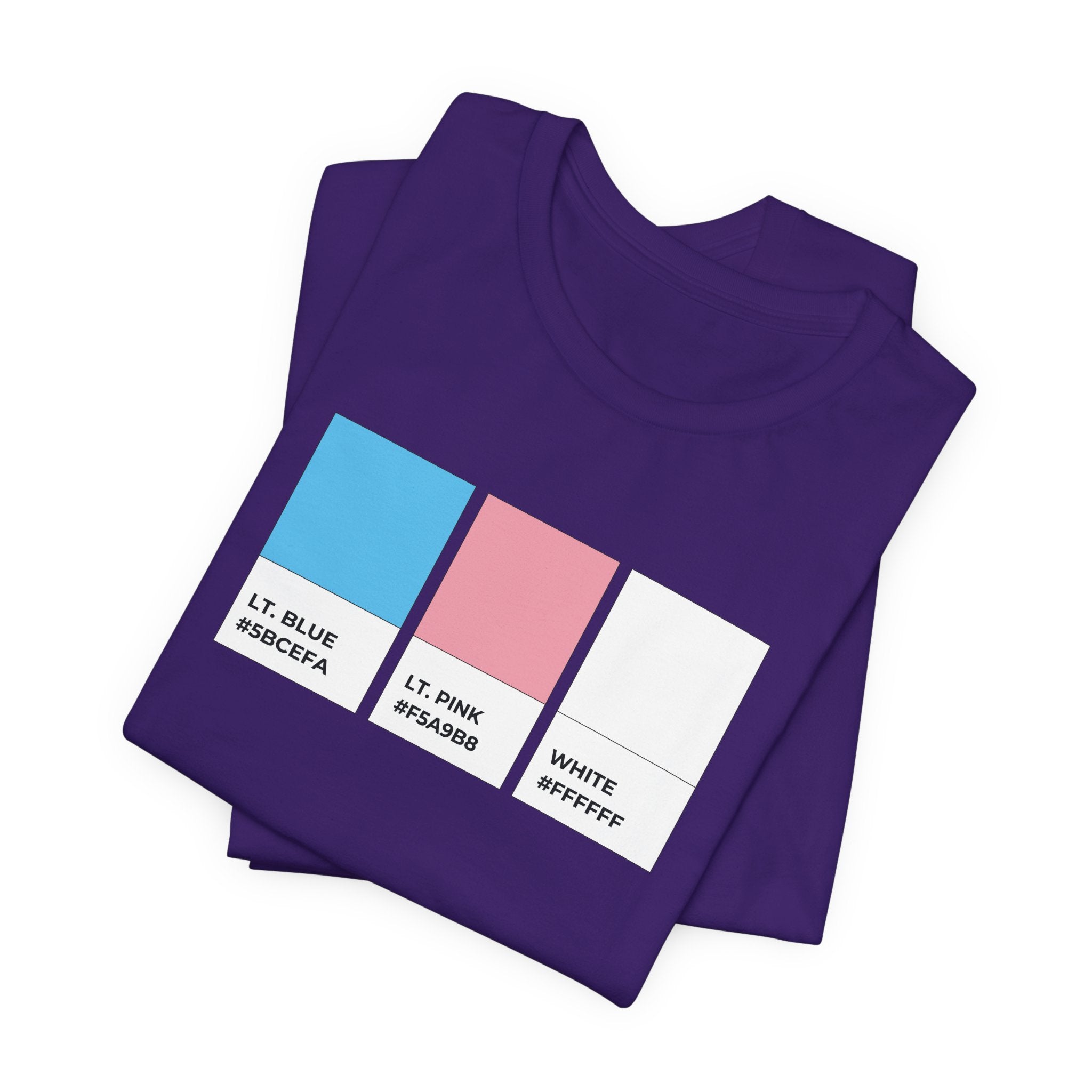 Funny Transgender Trans Pride Flag Pantone Colors Unisex Short Sleeve T-Shirt