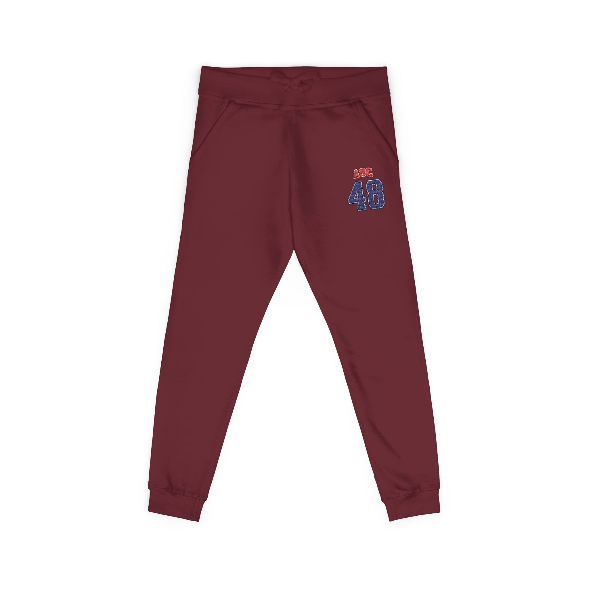Embroidered Team AOC for 48th President Fleece Sweatpants — Casual Cozy Joggers