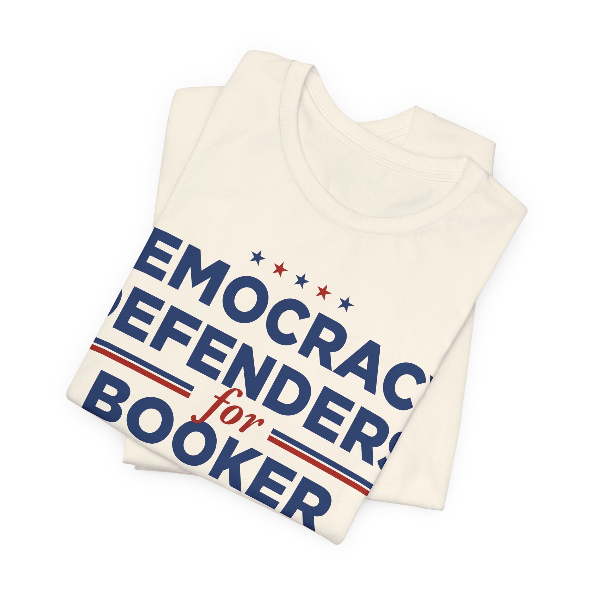 Democracy Defenders for Booker 2028 T-Shirt | Bella+Canvas 3001 Political Graphic Tee
