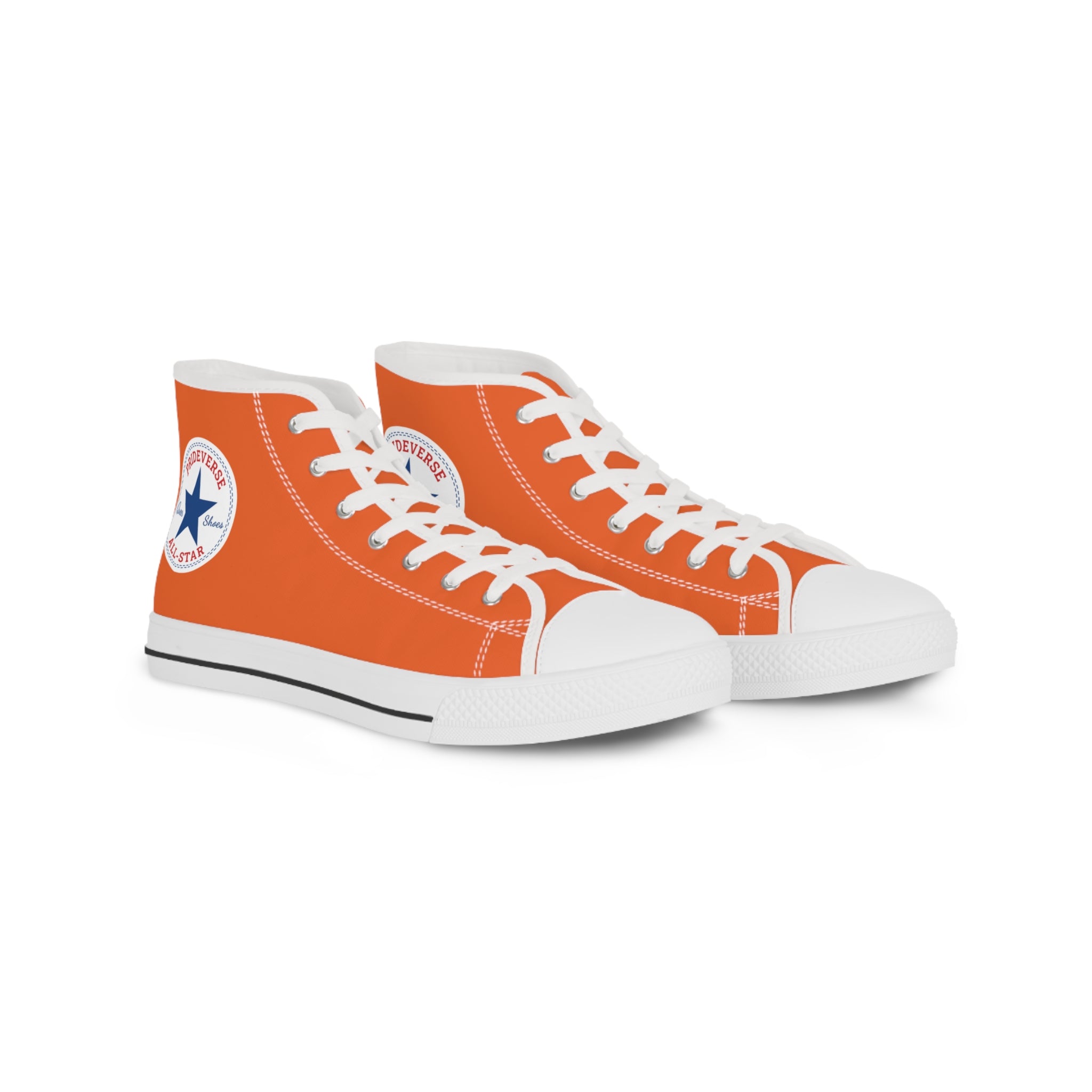 Orange Prideverse Men's High Top Sneakers