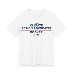 Climate Action Advocates for Booker 2028 T-Shirt | Bella+Canvas 3001 Political Graphic Tee