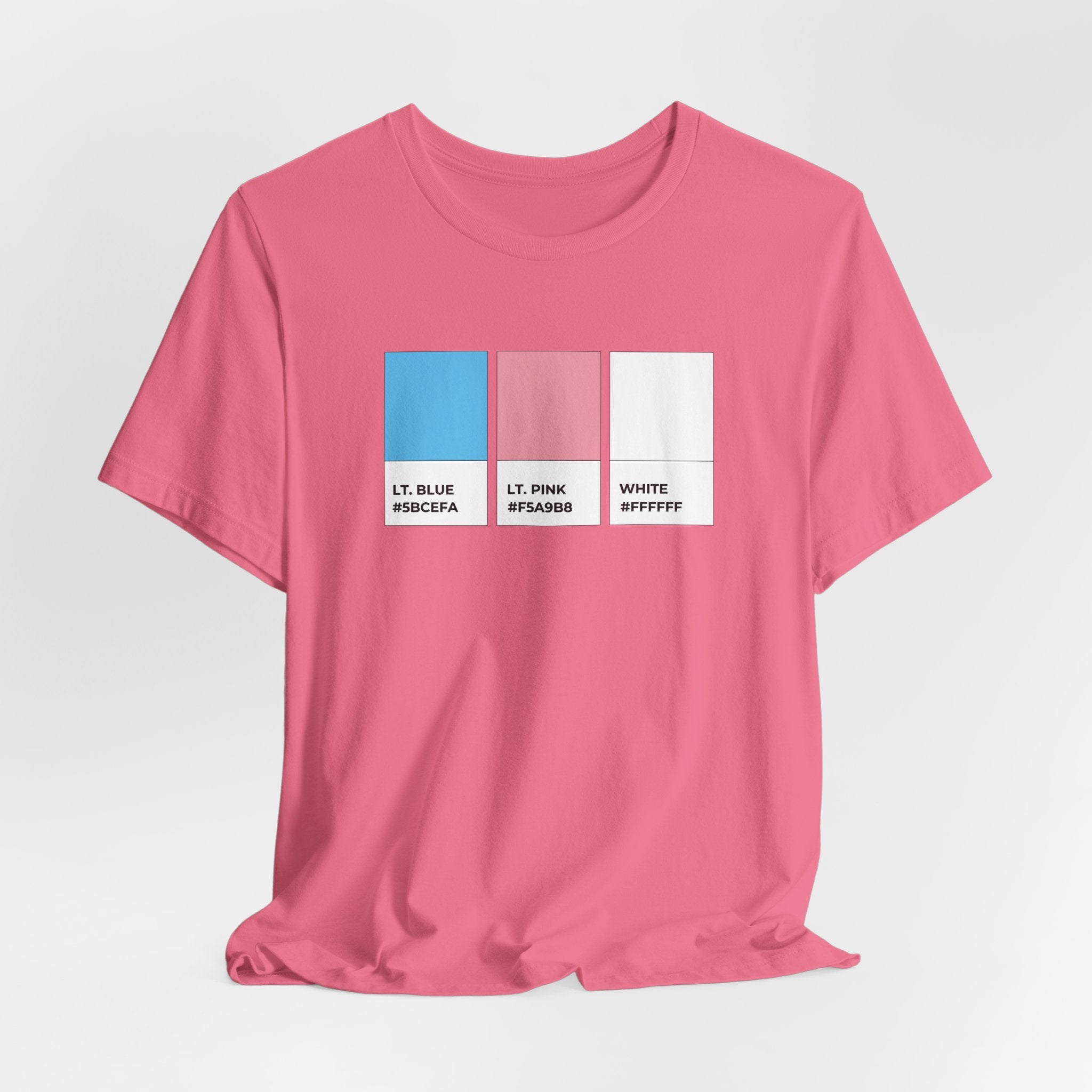Funny Transgender Trans Pride Flag Pantone Colors Unisex Short Sleeve T-Shirt