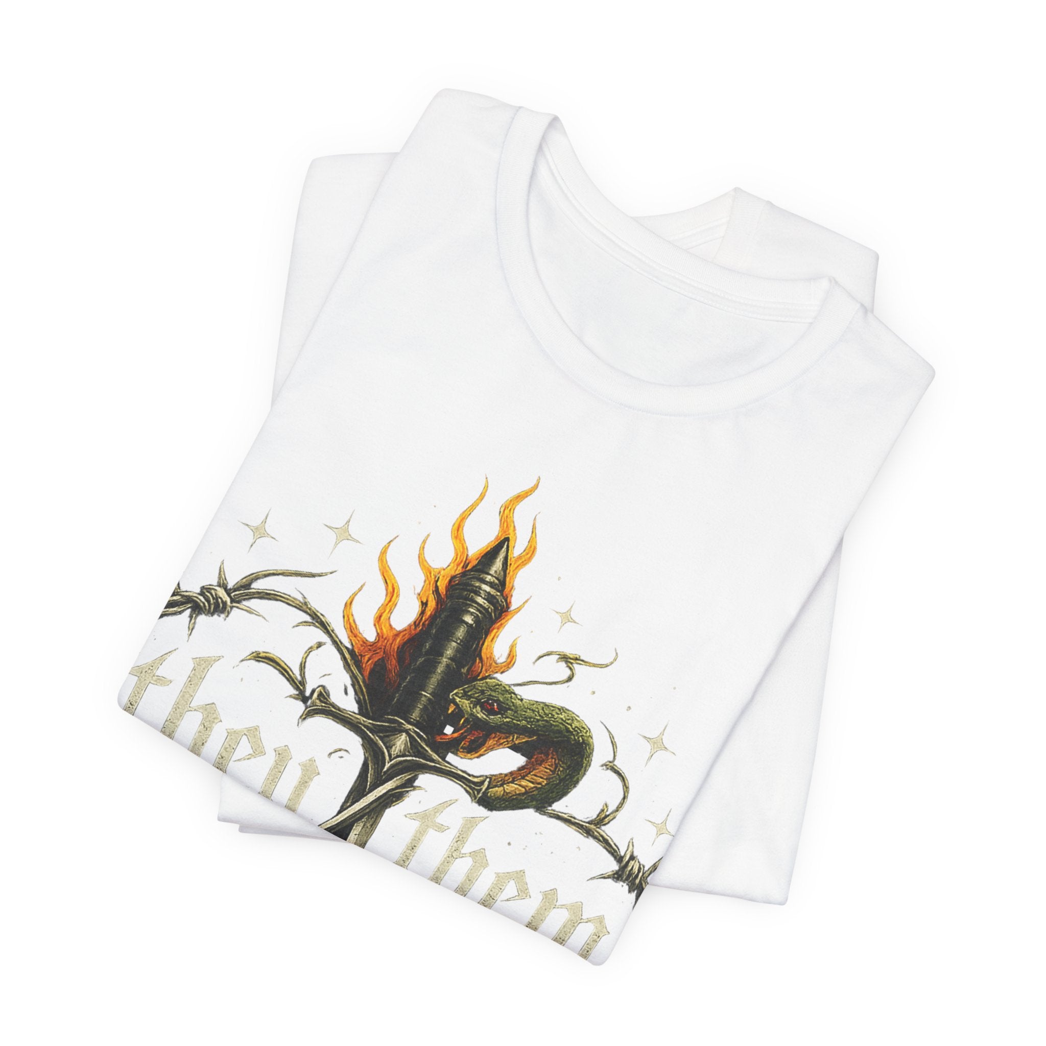 they/them Gothic Pronoun T-Shirt – Tattoo Flash Style Graphic Tee