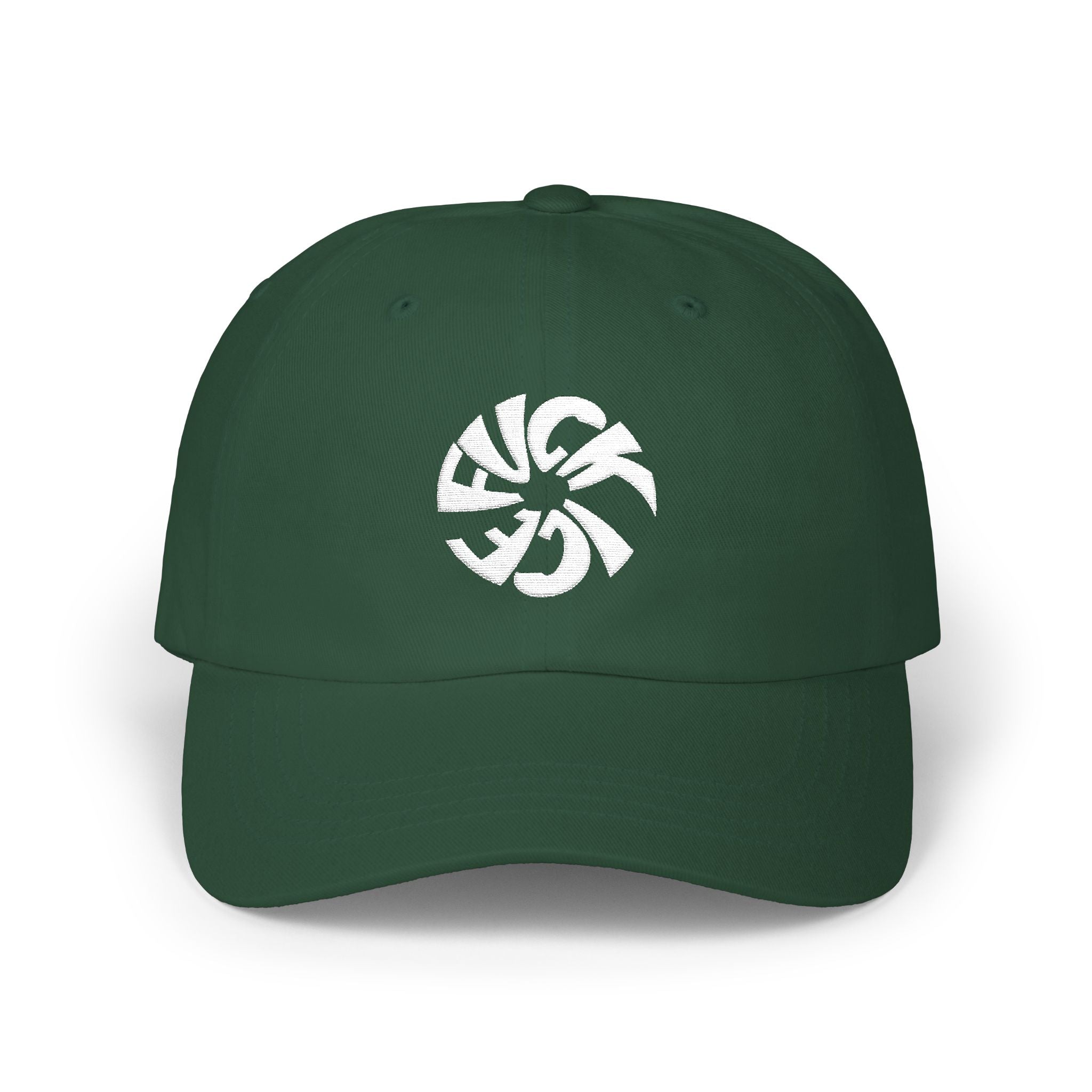 Dad Cap with FUCK ICE Spiral Logo - Minimal Casual Baseball Hat