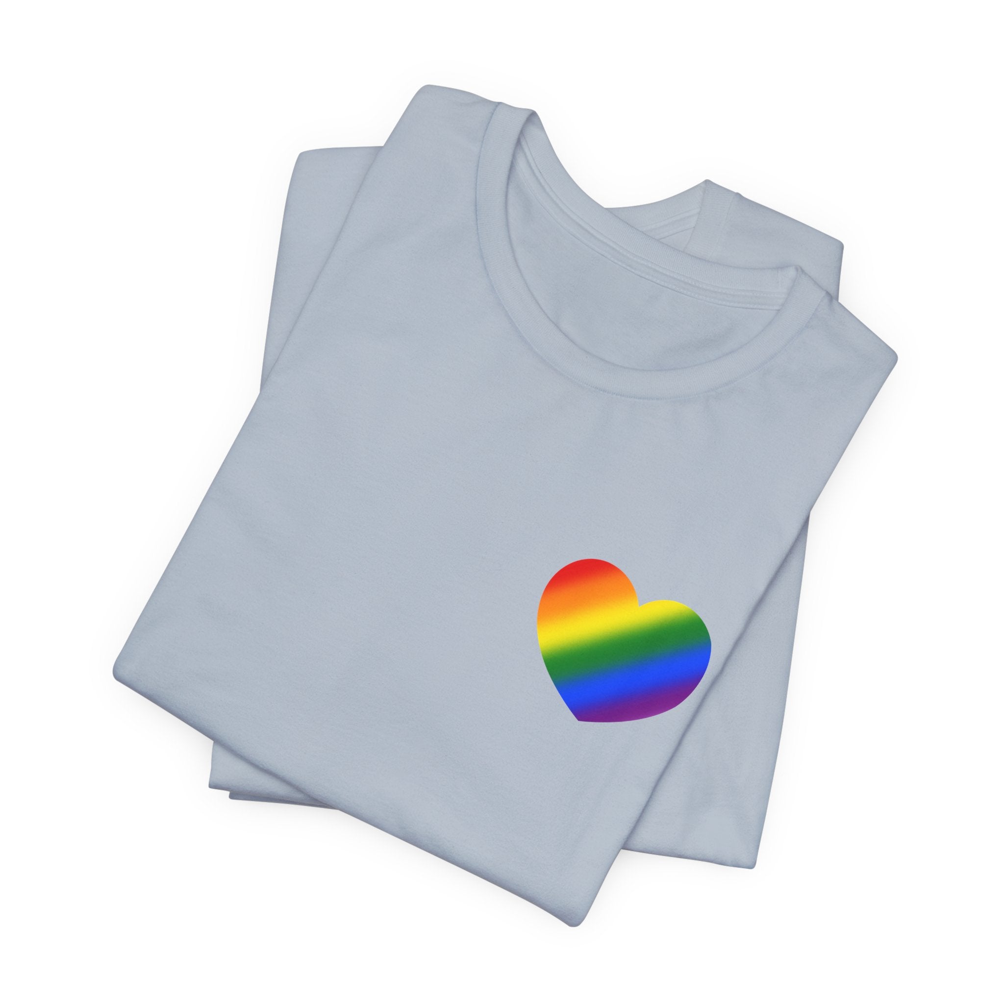 Rainbow Heart T-Shirt – Minimalist LGBTQ Pride Tee