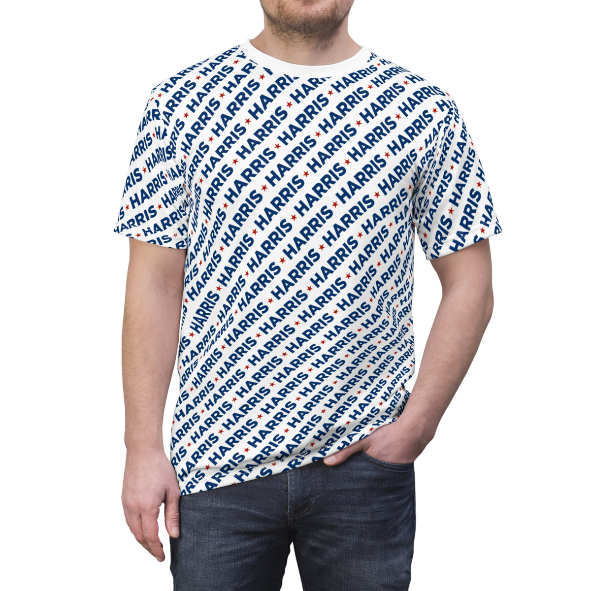 Unisex Kamala Harris All-Over Print T-Shirt – Political Graphic Tee for Progressive Everyday Style