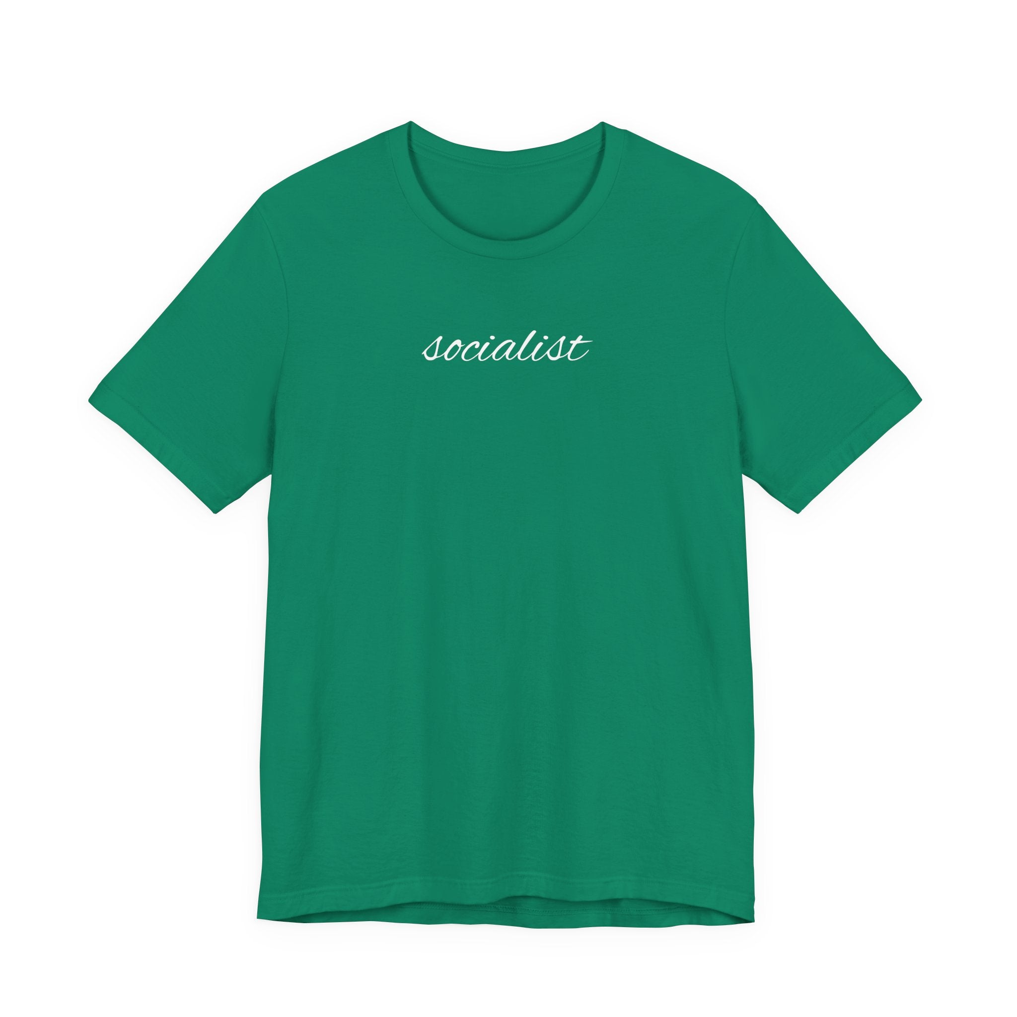 Socialist Script T-Shirt – Minimalist Political Statement Tee